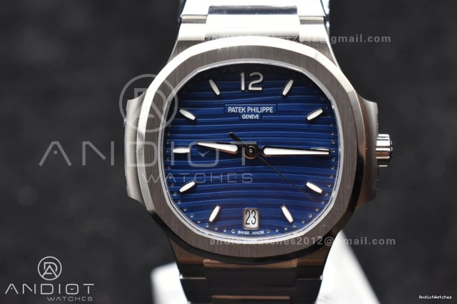Best Blue Clone 7118 3KF Bracelet 915 V Edition on SS Dial 1:1 Flexible Super Textured Nautilus A324 0817